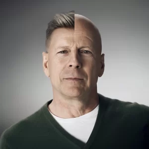 Bruce Willis after hair simulation