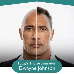 Dwayne Johnson with hair